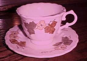 Metlox Vernon ware Autumn Leaves cup and saucer
