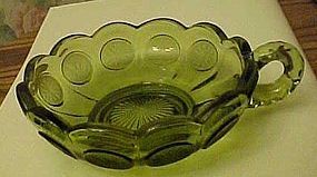Fostoria coin glass green nappy