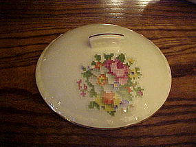 Taylor Smith Taylor Petit Point Bouquet casserole lid