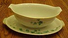 Sango Caprice Green Ivy gravy boat with under plate