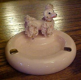 Lefton pink spaghetti poodle ashtray