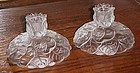 Fenton Satin water lily candleholders