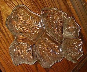 Jeanette Venetian six section dish crystal clear