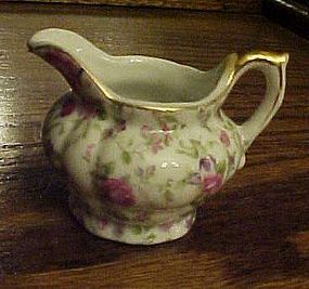 Lefton demitasse rose chintz creamer #7245