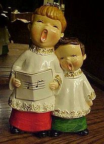 Vintage 1960's Choir boys  Christmas carolers figurine