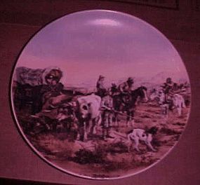 Antique Trader Charles Russel plate Doubtful Visitor