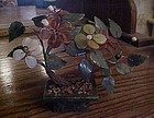 Vintage Jade and stone bonsai tree in Jade pot
