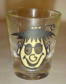 Vintage Hillbilly roving eyes shot glass S-sdelightful