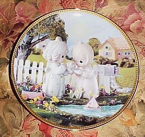 Precious Moments plate, I'm so glad God has blessed