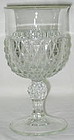 Indiana diamond point water goblet crystal clear