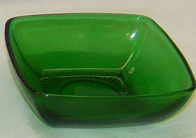 Fire King forest green Charm dessert  bowl