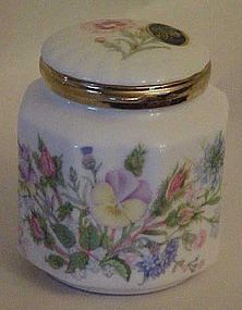 Anysley Wild Tudor floral  hinged porcelain trinket box