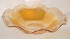 Jeanette Louisa Floragold ruffled bowl in marigold