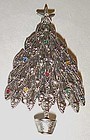 LIA Lianna Antiqued silvertone Christmas tree pin