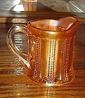 Old diamond point and columns marigold carnival creamer