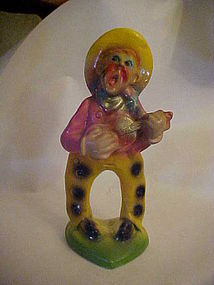 Vintage carnival chalkware singing cowboy figurine