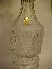 Vintage Imperlux Amphora pattern crystal decanter