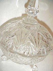 Vintage Imperlux Amphora German crystal covered  dish