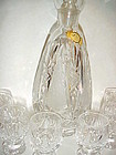 Imperlux Amphora  cut crystal liquor decanter n glasses