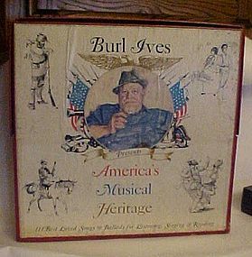 Burl Ives America's Musical Heritage 6 records w/ book