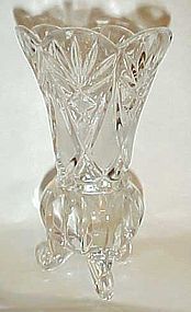 Vintage Imperlux Amphora cut crystal footed vase