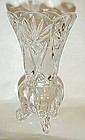 Vintage Imperlux Amphora cut crystal footed vase