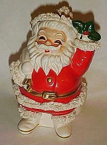 Vintage Relpo Spaghetti trim Santa Bank PERFECT