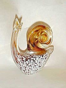 Art glass snail paperweight figure