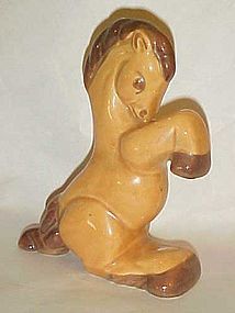 Old California Pottery rearing horse figurine  Walker?