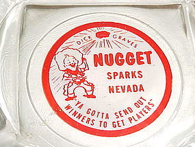 Vintage Dick Graves Nugget Sparks Nevada casino ashtray