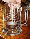 Javit cut crystal Clipper Ship tankard beer mug