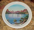 Vintage Glacier National Park aluminum souvenir  tray