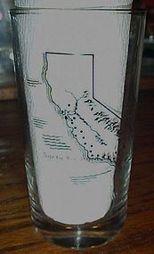 Vintage California Santa Barbara Mission souvenir glass