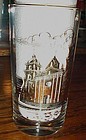 Vintage California Santa Barbara Mission souvenir glass