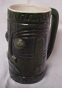 Vintage Westwood green ceramic Tiki Mug R65-C1303