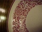 Iroquois China  grill plate with red band and flowers