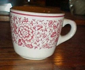 Iroquois china restaurant cup red band and flowers