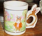 Peter Rabbit scenic mug with bunny rabbit handle