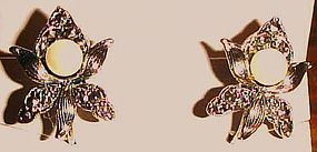 Avon Romantic Blossom Clip on earrings new in box 1992