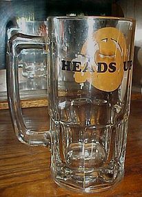VIntage 1978 Garfield 32 oz Heads up  glass beer mug