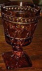 Indiana Glass Park lane 5.5  water goblet amber