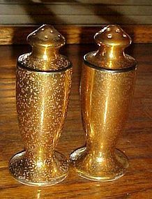 Vintage gold encrusted  porc salt and pepper shakers