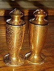 Vintage gold encrusted  porc salt and pepper shakers