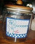 Pillsbury doughboy glass cookie jar goodies cannister