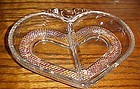 Duncan and Miller Teardrop divided heart relish dish