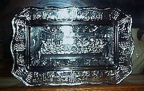 Indiana Tiara Lords Supper smoky blue bread tray