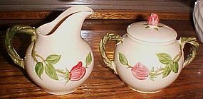 OLD Franciscan Desert Rose Creamer and Sugar 1941-47