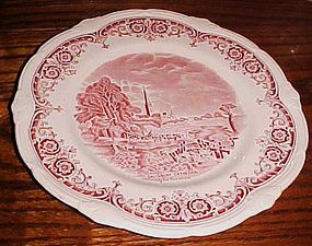 Grindley pink transfer After the Constable Dinner plate