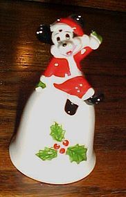 Mickey Mouse Santa porcelain Christmas bell