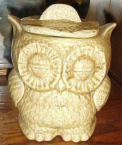 Vintage two sided owl cookie jar